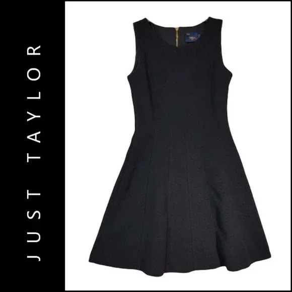 just taylor fit and flare dress Sculpted Fit-and-Flare Wedding Dress With Embellishments